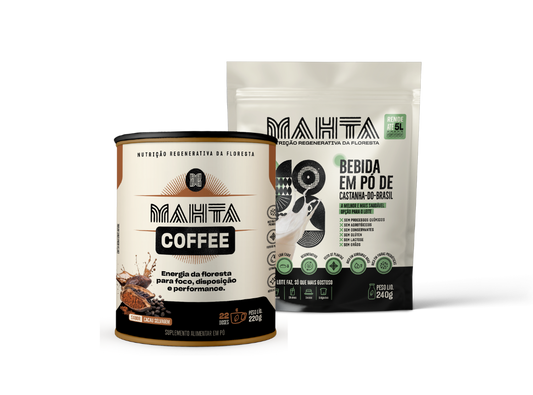 1 Mahta Coffee - Cacau (220g) + 1 Leite de Castanha (240g)